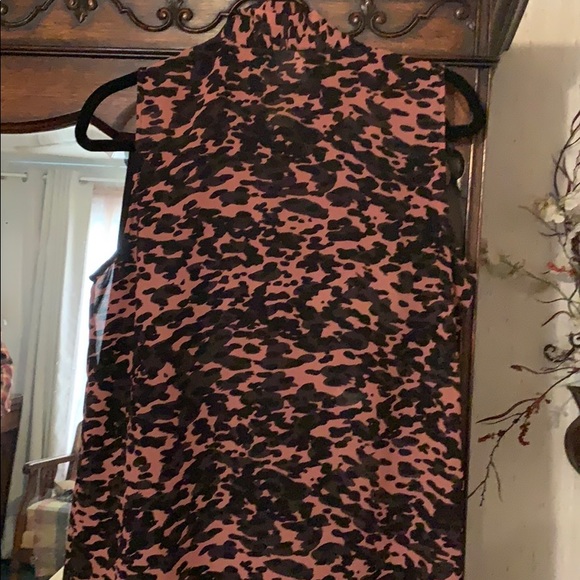 Cabi leopard print top bow neck M EUC - Picture 6 of 7